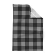 2" Buffalo Plaid with Twill Pattern | Gray and Black K070