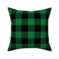 2" Buffalo Plaid with Twill Pattern | Green and Black K070