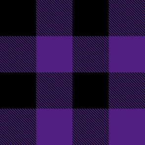 2" Buffalo Plaid with Twill Pattern | Purple and Black K070