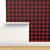 2" Buffalo Plaid with Twill Pattern | Red and Black K070