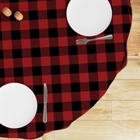 2" Buffalo Plaid with Twill Pattern | Red and Black K070