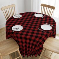 2" Buffalo Plaid with Twill Pattern | Red and Black K070