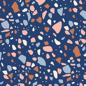 Terrazzo Blue Coral Brown