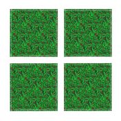 A Scatter of Festive Berry Sprigs on Dark Forest Green - Medium Scale