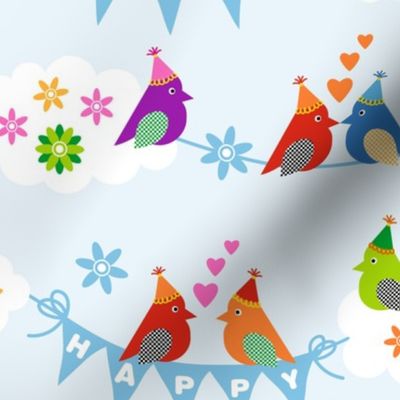 Happy Bird Day! Cute birdies celebrating