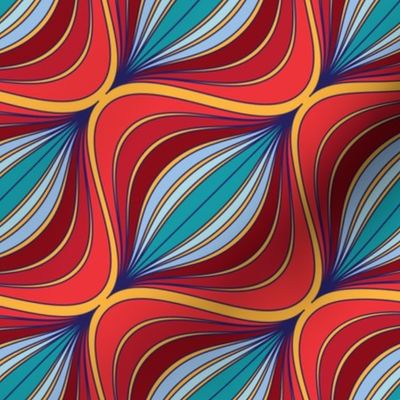 Curve Pattern Jewel Tones by ArtfulFreddy