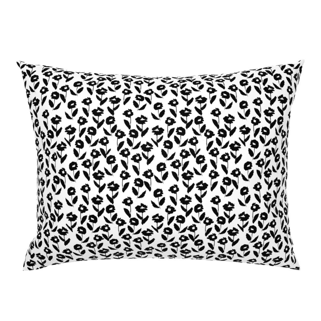 darling floral - black white small scale