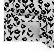 darling floral - black white small scale