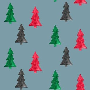 4" Christmas Trees // Gumbo Blue