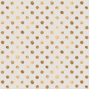 Dot Gold on soft gray