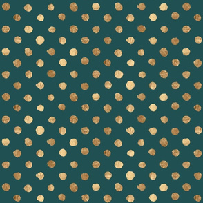 Dot Gold on evergreen