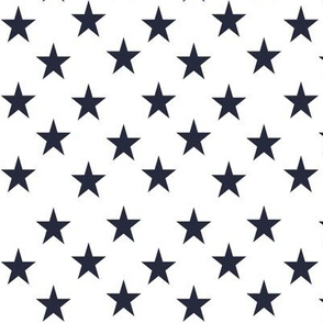 Blue stars on white