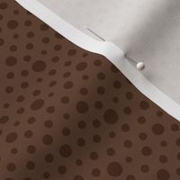 Retro Coffee Bean Chocolate Brown Polka Dots