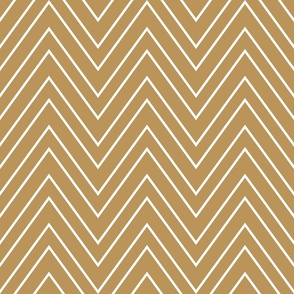 Chevron // Coffee Brown and White // Medium Scale - 400 DPI