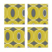 Chillout - Retro Geometric Midcentury Modern Citron Yellow & Grey Jumbo Scale