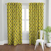 Chillout - Retro Geometric Midcentury Modern Citron Yellow & Grey Jumbo Scale