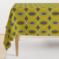 Chillout - Retro Geometric Midcentury Modern Citron Yellow & Grey Jumbo Scale