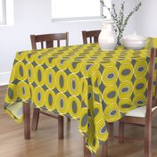 Chillout - Retro Geometric Midcentury Modern Citron Yellow & Grey Jumbo Scale