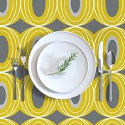 Chillout - Retro Geometric Midcentury Modern Citron Yellow & Grey Jumbo Scale