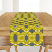 Chillout - Retro Geometric Midcentury Modern Citron Yellow & Grey Jumbo Scale