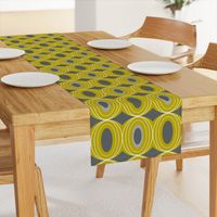 Chillout - Retro Geometric Midcentury Modern Citron Yellow & Grey Jumbo Scale