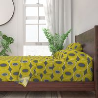 Chillout - Retro Geometric Midcentury Modern Citron Yellow & Grey Jumbo Scale