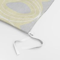 Chillout - Retro Geometric Midcentury Modern Citron Yellow & Grey Jumbo Scale