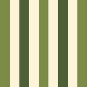 Green and Cream Stripe