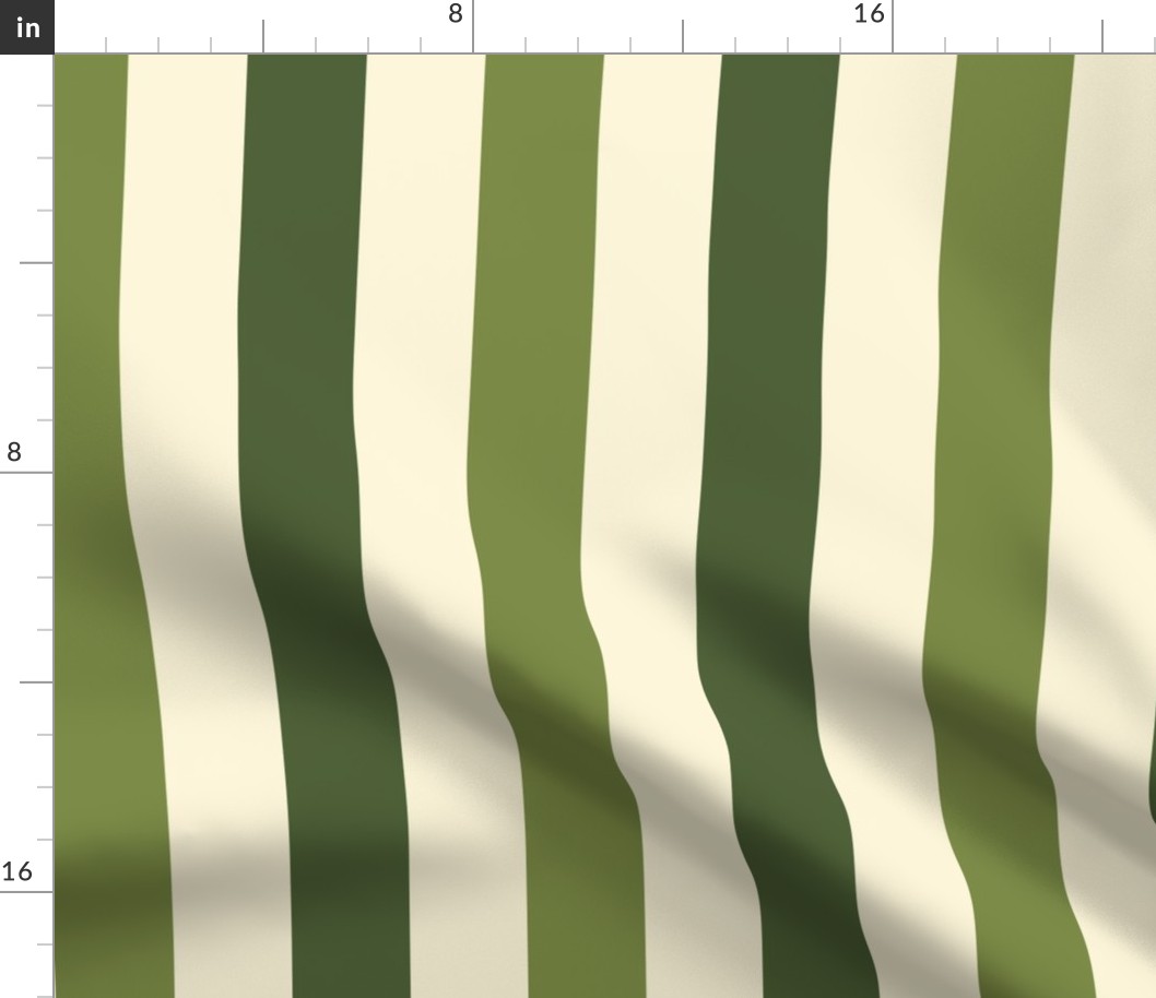 Green and Cream Stripe