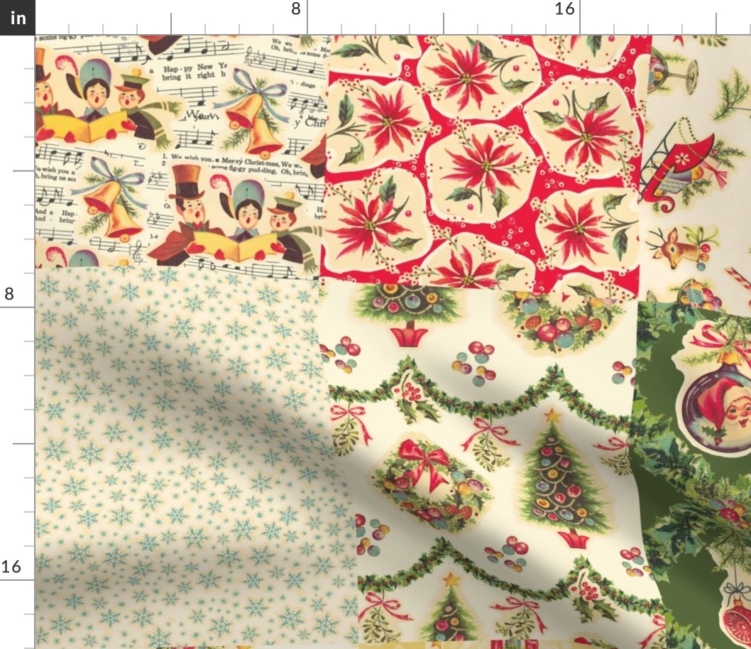 Retro Christmas Decals Collection 1 yard RCD