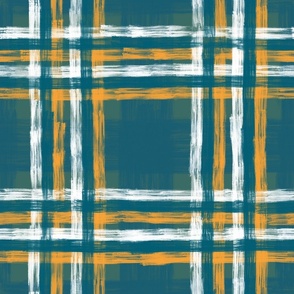 October Plaid N2 Lagoon-Ocean-Saffron