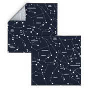Star Constellation On Navy Background