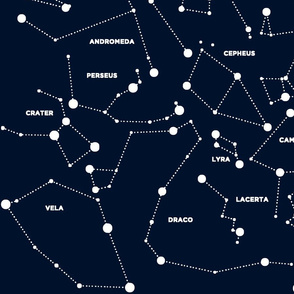 Star Constellation On Navy Background