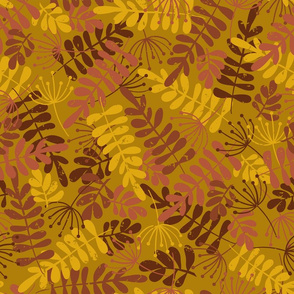 Autumn Foliage Gold Red Brown