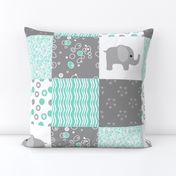 teal elephant quilt