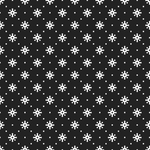 Retro pixel stars black white