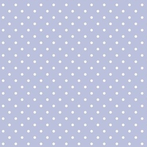 Periwinkle Blue and White Polka Dots // Very Small Scale - 450 DPI