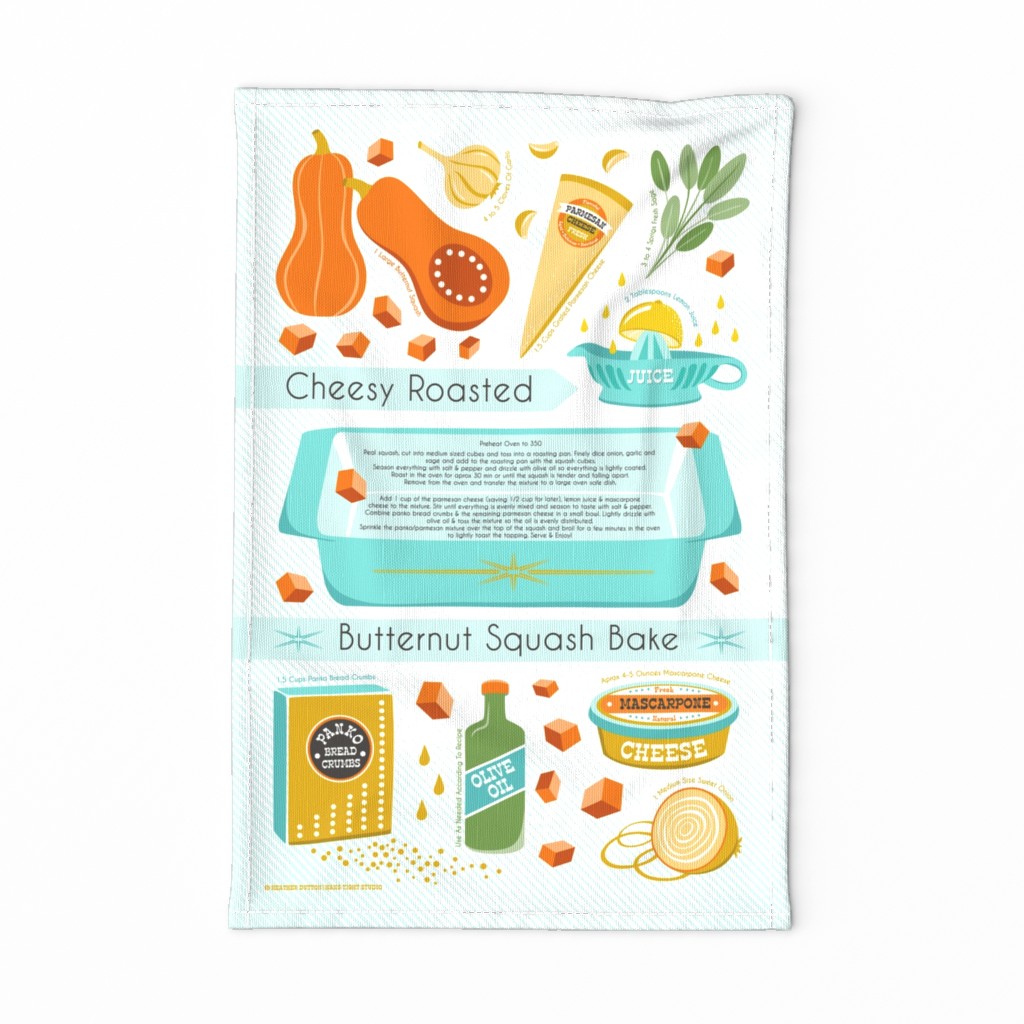 Cheesy Butternut Squash Bake Recipe Towel