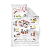 Crawfish Boil Recipe Tea Towel