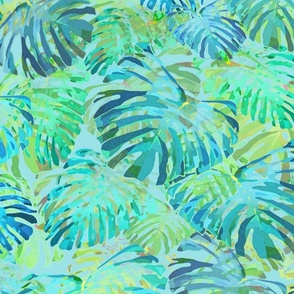 Monstera Jungle II Blues on Shoal 150