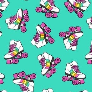 (small scale) roller skates - bright mint C18BS