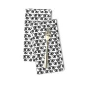 MINI - sloth // black and white cute sloths in a tree fabric 