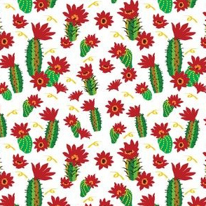 Catus Red Flowers and ribbins white-01