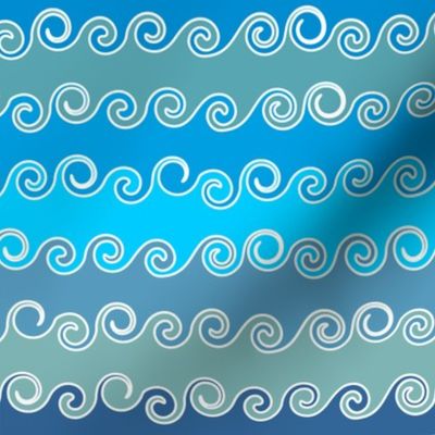 Ocean Waves Curled Striped