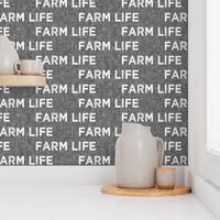 FARM LIFE - grey linen C18BS