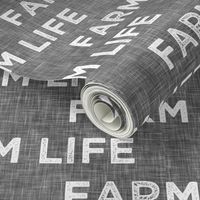 FARM LIFE - grey linen C18BS
