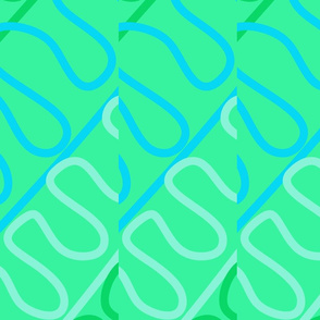 green blue zig zag