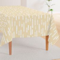 White on Pale Yellow | Large Scale Inky Rounded Lines Pattern