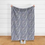 Hand Painted Rustic Stripe in Purple, Grey & White