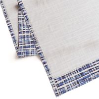 Hand Painted Rustic Plaid Check in Purple, Grey & White